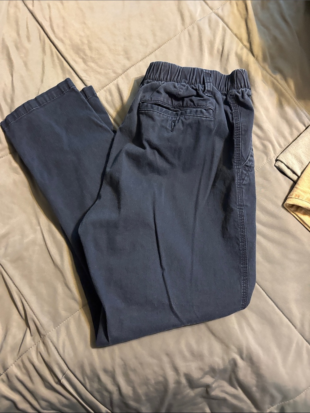 Old Navy Elastic-Waist Navy Chinos